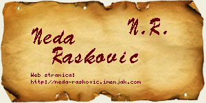 Neda Rašković vizit kartica